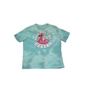 Cabana by Crown & Ivy Tye Dye "Vaca till I Die" T-Shirt Men's Size XL Skeleton